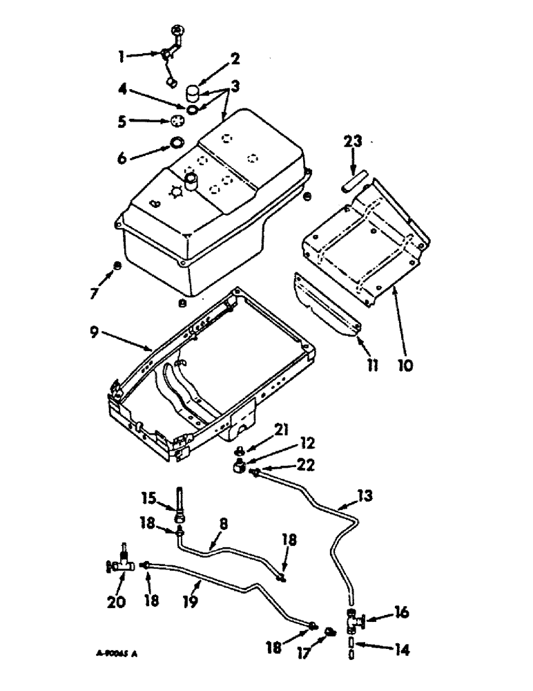 Схема запчастей Case IH 756 - (E-4) - FUEL SYSTEM, FUEL TANK, SUPPORTS AND PIPING, DIESEL ENGINE TRACTORS (02) - FUEL SYSTEM
