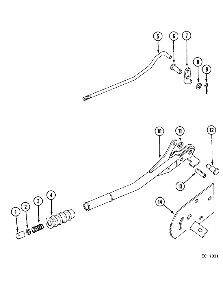 Схема запчастей Case IH 685 - (7-538) - PARK BRAKE HAND LEVER - HEAVY DUTY, 685 : XXXX -, 885 : XXXX- (07) - BRAKES