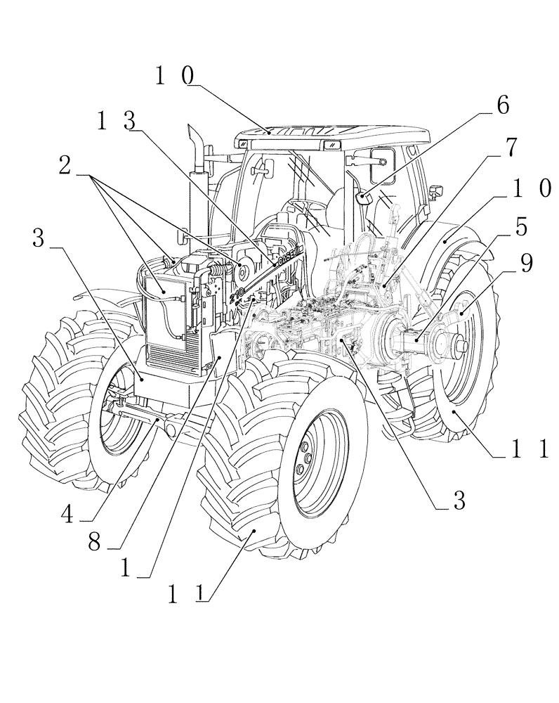 Схема запчастей Case IH PUMA 180 - (MAIN) - MAIN SECTIONS (00) - GENERAL