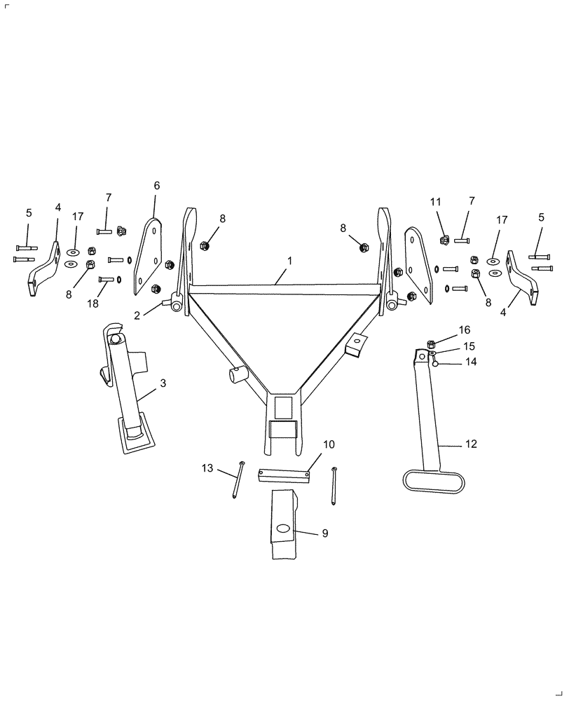 Схема запчастей Case IH 717721446 - (004.01) - TONGUE 