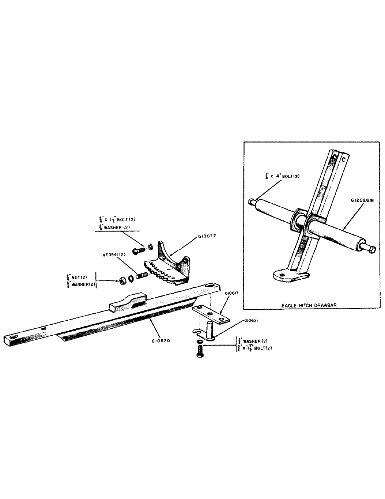 Схема запчастей Case IH 300-SERIES - (167) - EAGLE HITCH DRAWBAR, SWINGING DRAWBAR ATTACHMENT (09) - CHASSIS