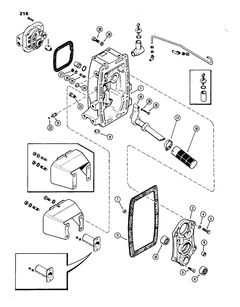 Схема запчастей Case IH 770 - (216) - P.T.O. HOUSING (06) - POWER TRAIN
