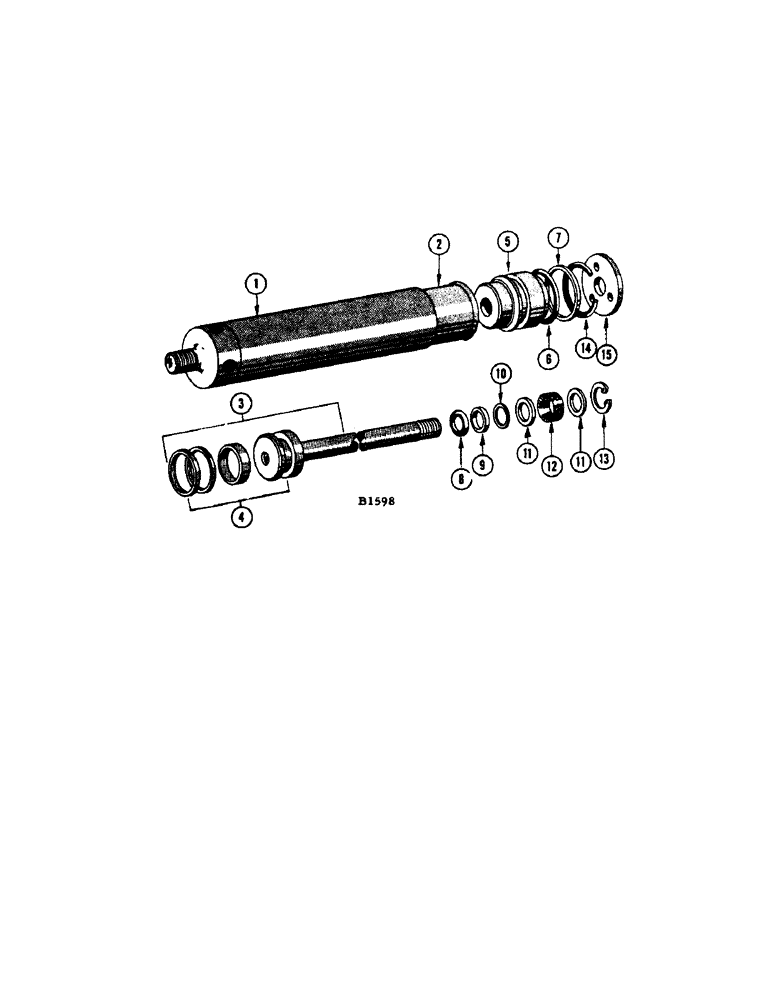 Схема запчастей Case IH 1060 - (290[2]) - F86540 POWER STEERING CYLINDER (41) - STEERING