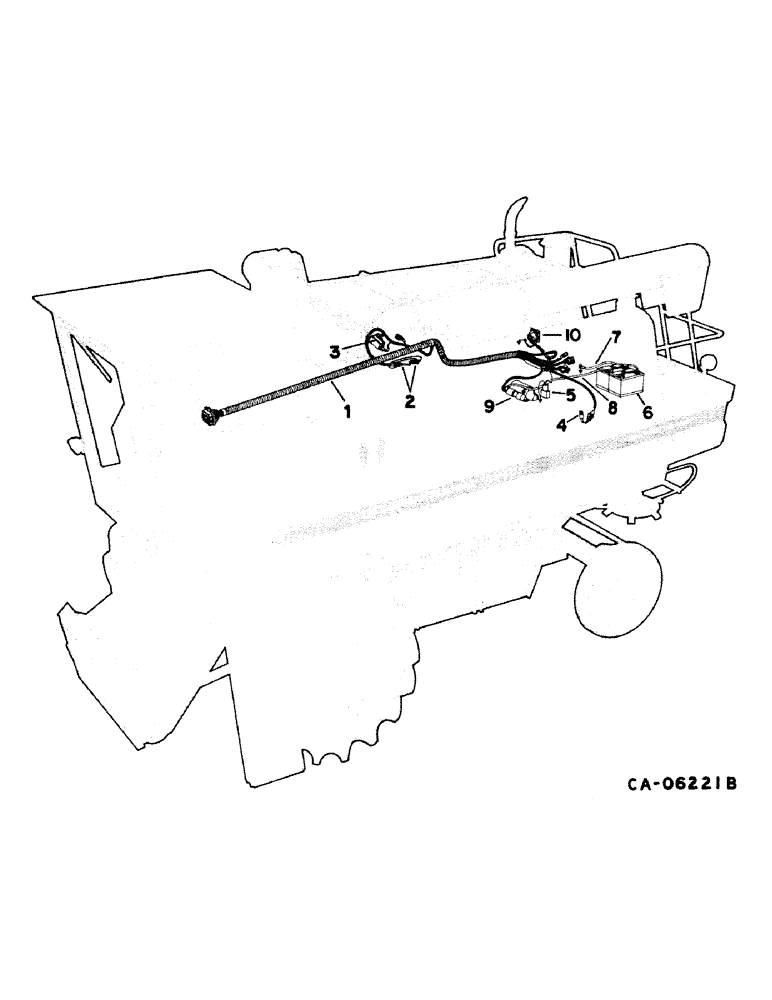 Схема запчастей Case IH 1440 - (08-02) - ELECTRICAL, WIRING DIAGRAM, MAIN HARNESS, STARTER AND BATTERY (06) - ELECTRICAL