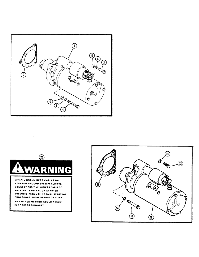 Схема запчастей Case IH 1175 - (056) - STARTER MOUNTING (04) - ELECTRICAL SYSTEMS
