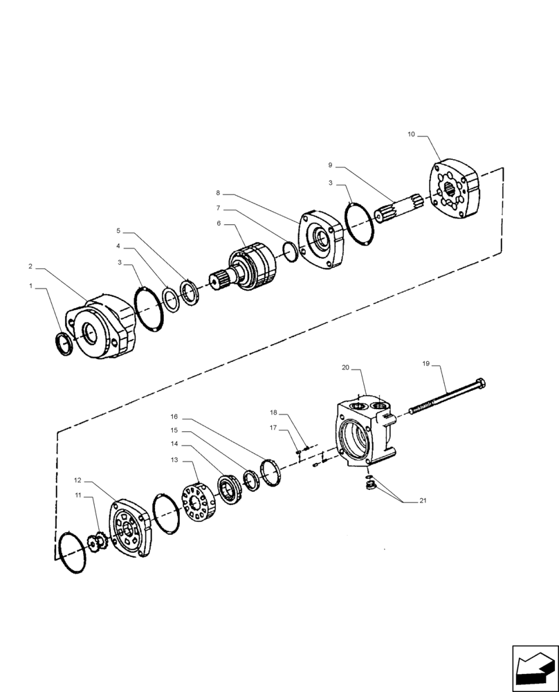 Схема запчастей Case IH A8800 - (35.000.AB[04]) - HYDRAULIC MOTOR (2000 CHAR-LYNN: 30 CU.IN.) (35) - HYDRAULIC SYSTEMS