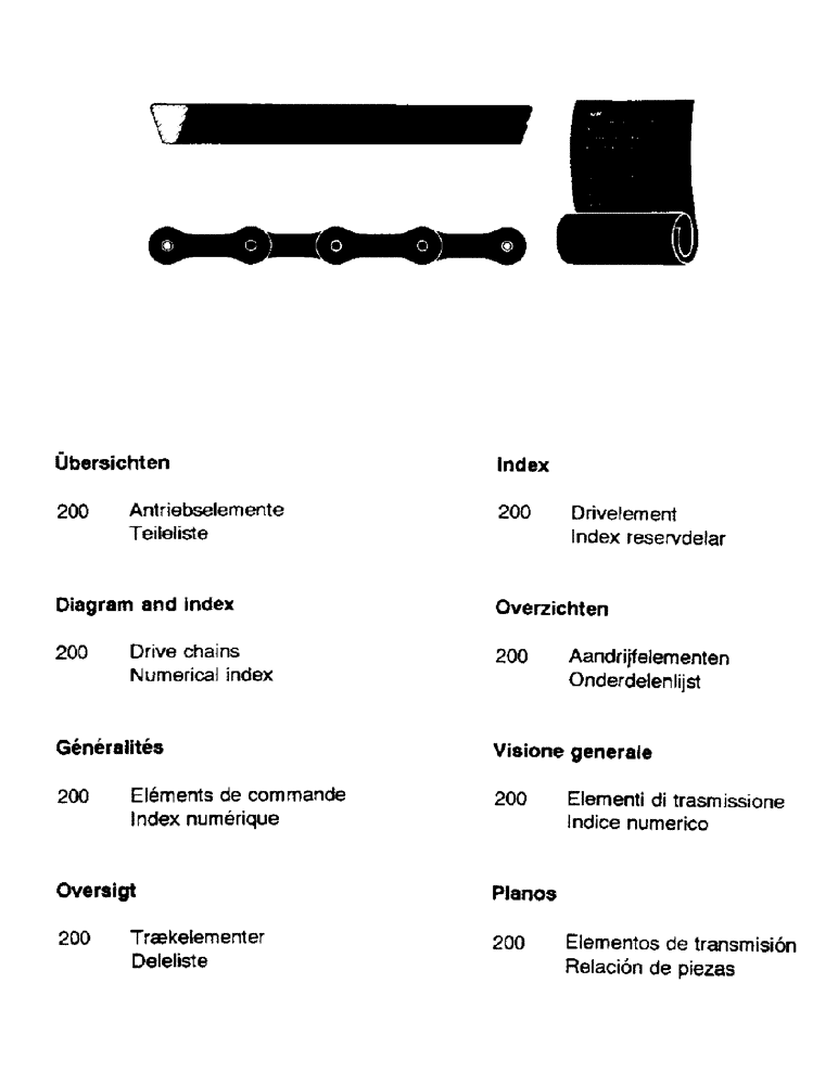 Схема запчастей Case IH 110 - (00-P) - INDEX - DRIVE CHAINS (00) - GENERAL