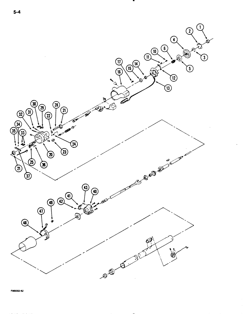 Схема запчастей Case IH 9110 - (5-04) - STEERING COLUMN ASSEMBLY (05) - STEERING