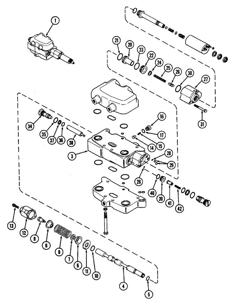 Схема запчастей Case IH 4890 - (8-330) - HITCH CONTROL VALVE ASSEMBLY, P.I.N. 8860450 AND AFTER (08) - HYDRAULICS