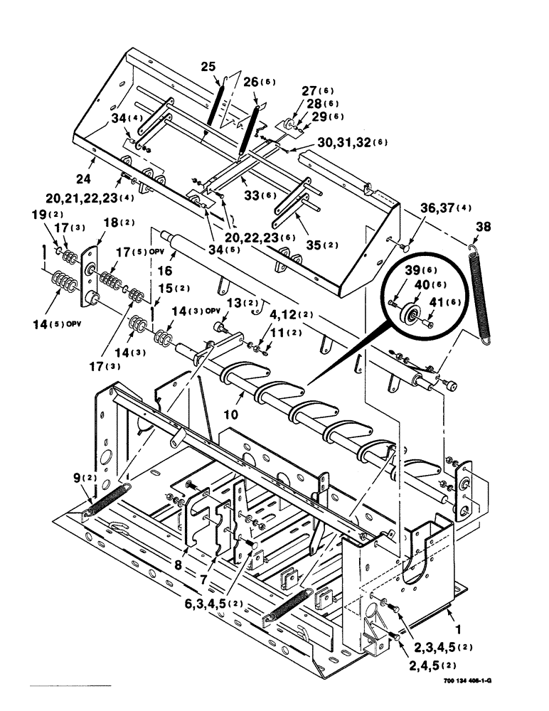 Схема запчастей Case IH 8590 - (6-06) - KNOTTER FRAME ASSEMBLY (14) - BALE CHAMBER