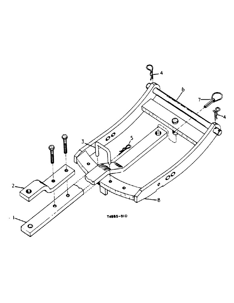 Схема запчастей Case IH 2350 - (6-04) - DRAWBAR ATTACHMENT, KEY TO UNITS. (09) - CHASSIS