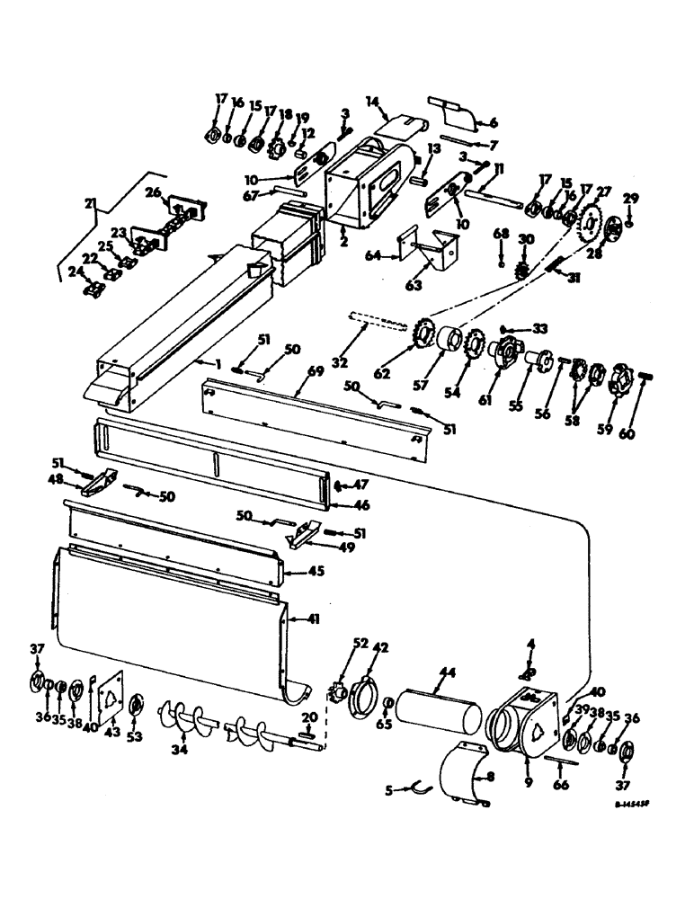 Схема запчастей Case IH 915 - (S-12) - ELEVATORS, TAILINGS ELEVATOR, TROUGH AND DRIVE Elevators