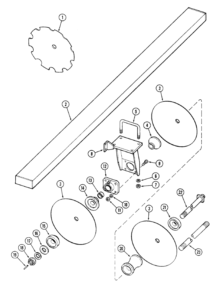 Схема запчастей Case IH RP - (108) - FRONT GANG - 10-1/2 INCH (266.7 MM) SPACING, 16 FOOT (4.9 M) CUT 