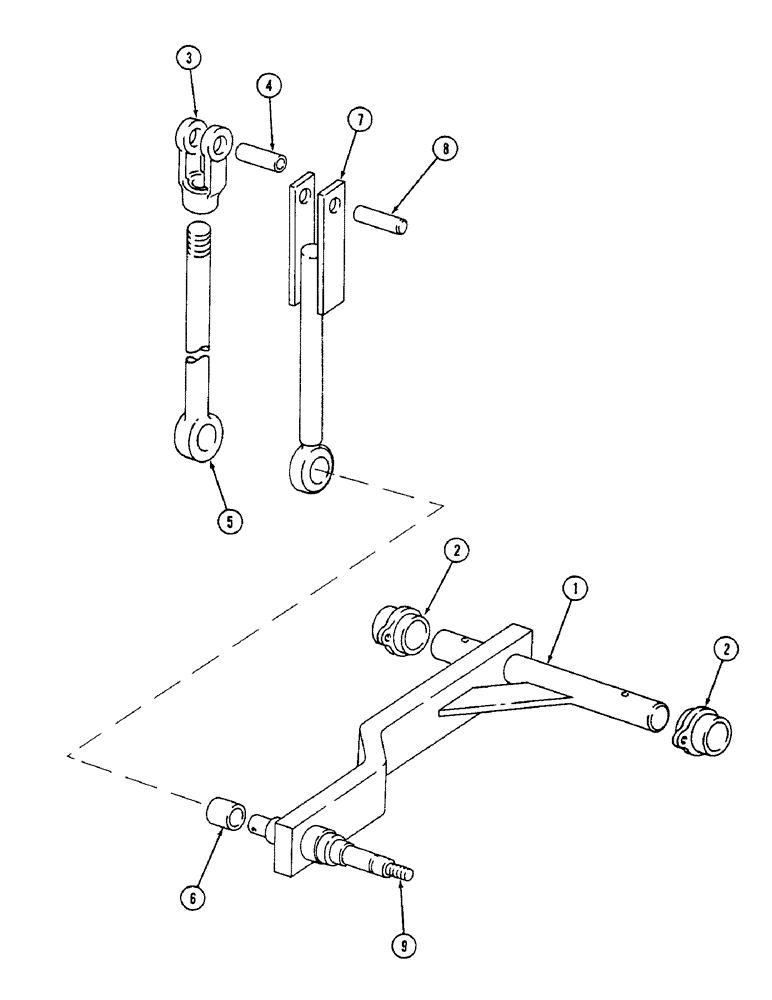 Схема запчастей Case IH 4500 - (9-040) - MAIN FRAME AXLE, TRAIL BEHIND MODELS (09) - CHASSIS/ATTACHMENTS