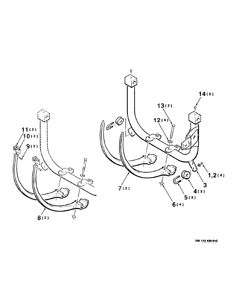 Схема запчастей Case IH 8545 - (6-08) - NEEDLE ASSEMBLY (14) - BALE CHAMBER
