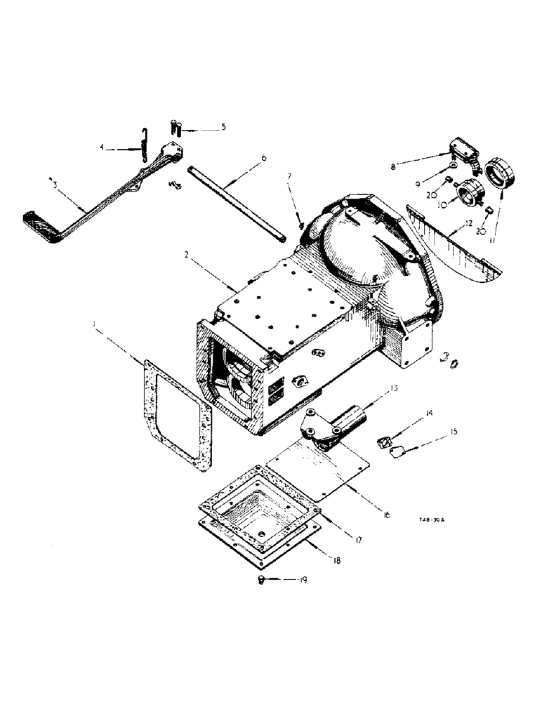 Схема запчастей Case IH 276 - (6-18) - HEAVY DUTY SINGLE CLUTCH ATTACHMENT (06) - POWER TRAIN