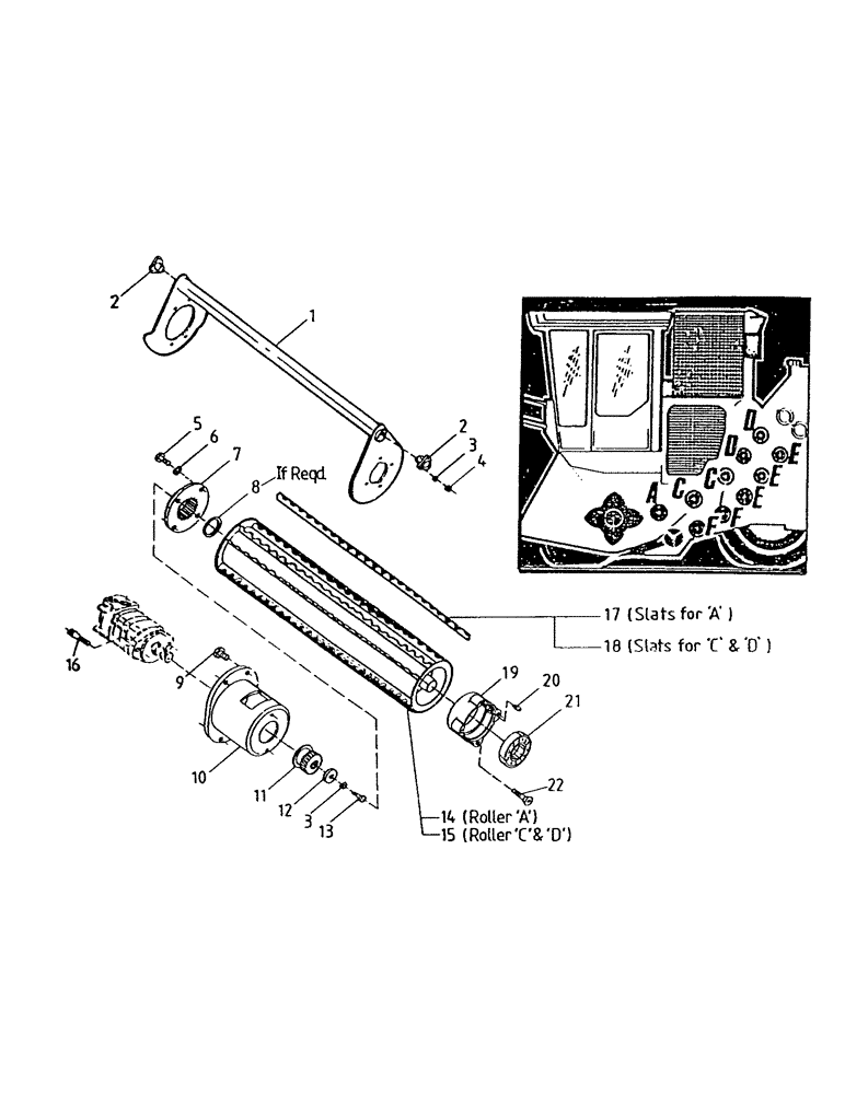 Схема запчастей Case IH 7000 - (A02-60) - TOP ROLLERS, A, C AND D Mainframe & Functioning Components