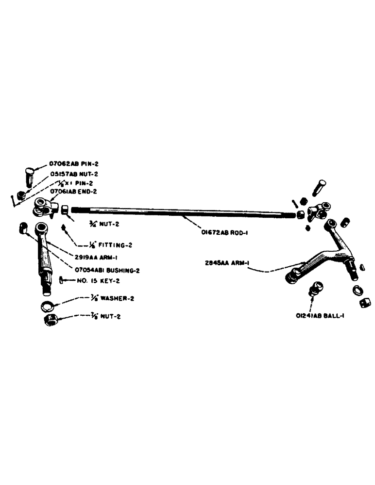 Схема запчастей Case IH DV-SERIES - (134) - STEERING ARMS AND TIE ROD, FOR D, DC-4, DO AND DV TRACTORS (05) - STEERING