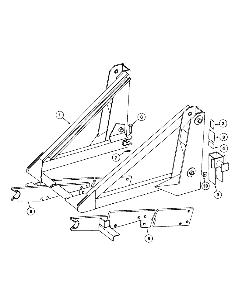 Схема запчастей Case IH 2250 - (2-02) - FRAME AND BRACKETS 