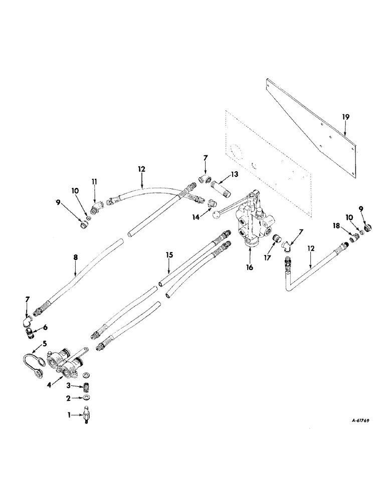 Схема запчастей Case IH B414 - (135) - HYDRAULIC SYSTEM, HYDRAULIC REMOTE CONTROL (07) - HYDRAULIC SYSTEM