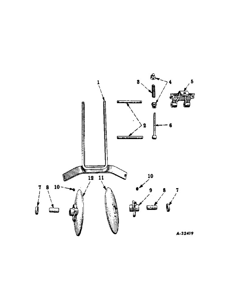 Схема запчастей Case IH 251 - (X-21[A]) - DISK COVERING ATTACHMENT 
