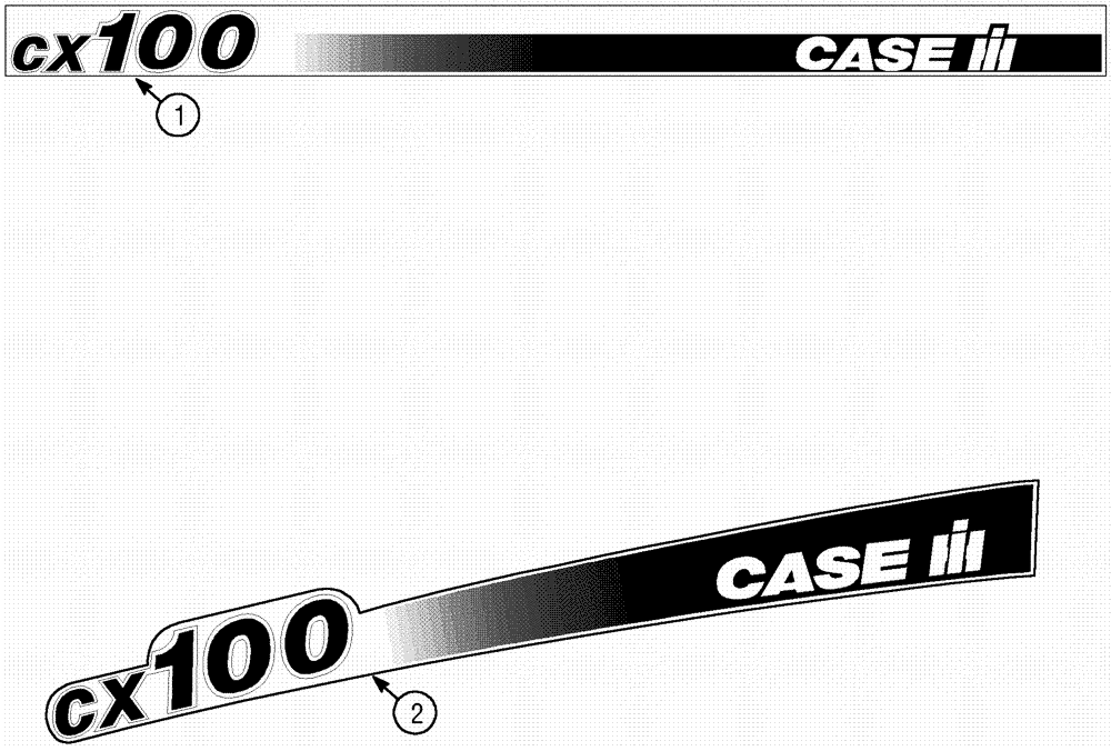 Схема запчастей Case IH CX100 - (09-79) - DECALS (09) - CHASSIS/ATTACHMENTS