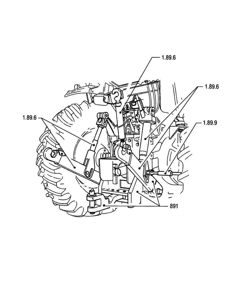 Схема запчастей Case IH JX90 - (SEC. 09) - LINKAGE (00) - GENERAL