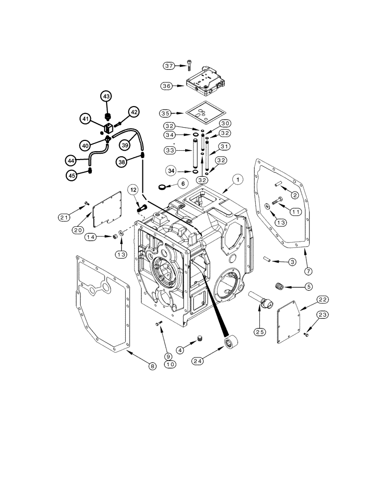 Схема запчастей Case IH MX200 - (06-10) - RANGE TRANSMISSION HOUSING (06) - POWER TRAIN