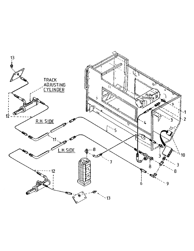 Схема запчастей Case IH 7700 - (B05-70) - HYDRAULICS, CIRCUIT, TRACK ADJUST 7700 Hydraulic Components & Circuits