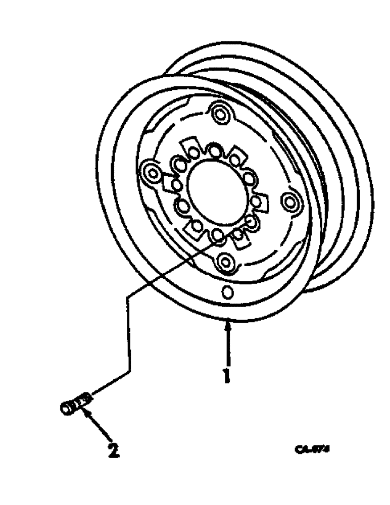 Схема запчастей Case IH 574 - (15-02) - FRONT WHEELS Wheels & Traction