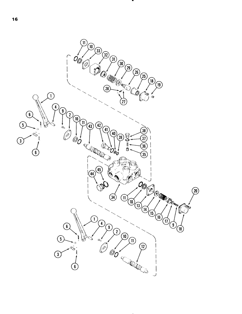 Схема запчастей Case IH 56L - (16) - CONTROL VALVE (35) - HYDRAULIC SYSTEMS