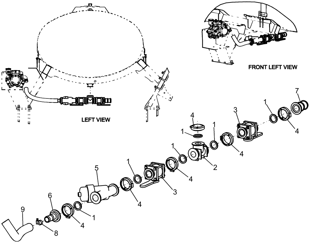 Схема запчастей Case IH 1250 - (75.110.32) - LIQUID FERTILIZER - TANK VALVES - 24 ROW, 400 GALLON TANK (75) - SOIL PREPARATION