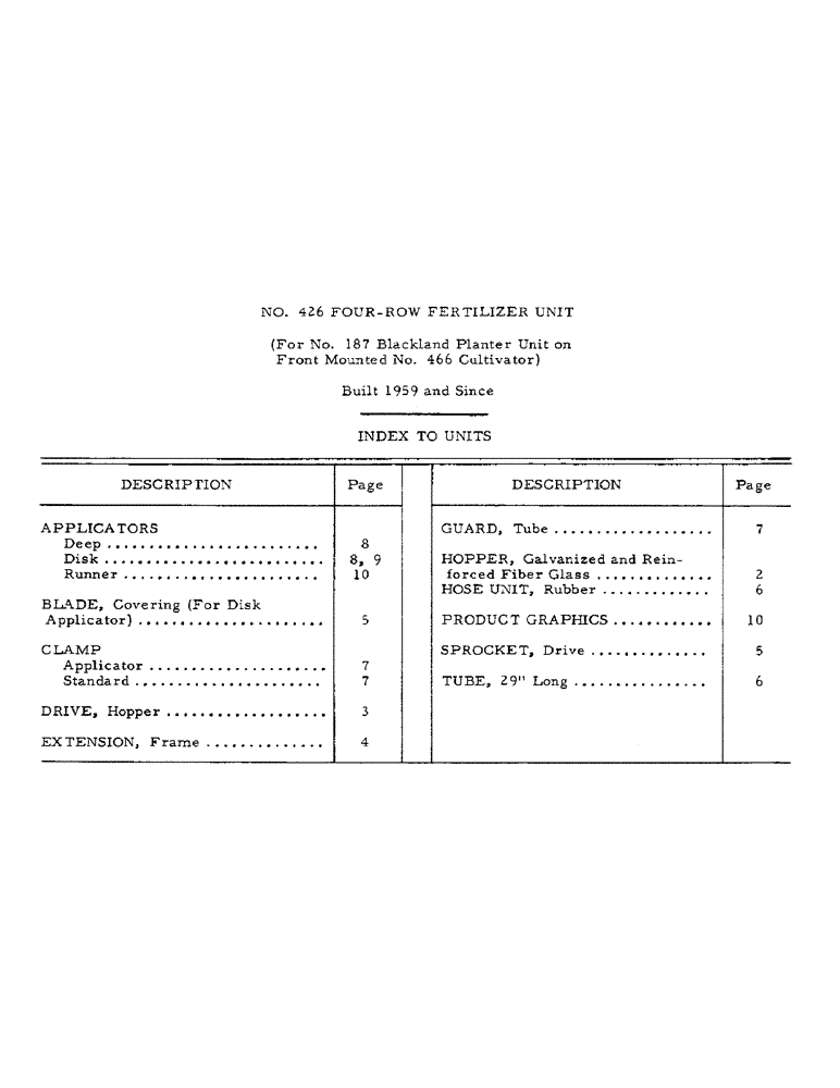 Схема запчастей Case IH 426 - (AK-01) - NO. 426 FOUR-ROW FERTILIZER UNIT 