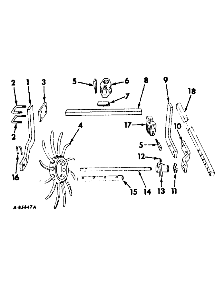 Схема запчастей Case IH 463 - (V-10) - MINIMUM TILLAGE ATTACHMENT 