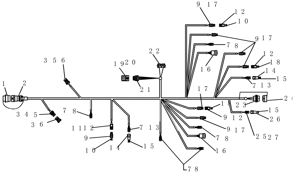 Схема запчастей Case IH 2230 - (55.100.03) - HARNESS, TBT AIR CART (55) - ELECTRICAL SYSTEMS