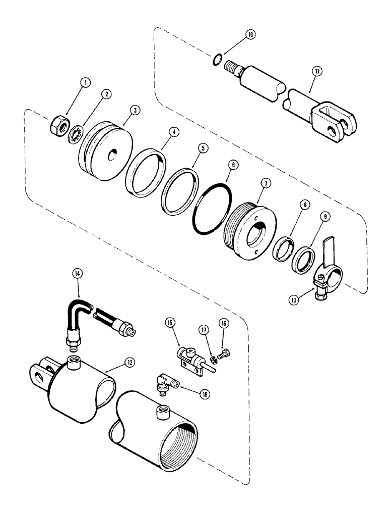Схема запчастей Case IH 1900 - (32) - CYLINDER C.T.D., 4-1/2 X 12 INCH (114.3 X 304.8 MM) 
