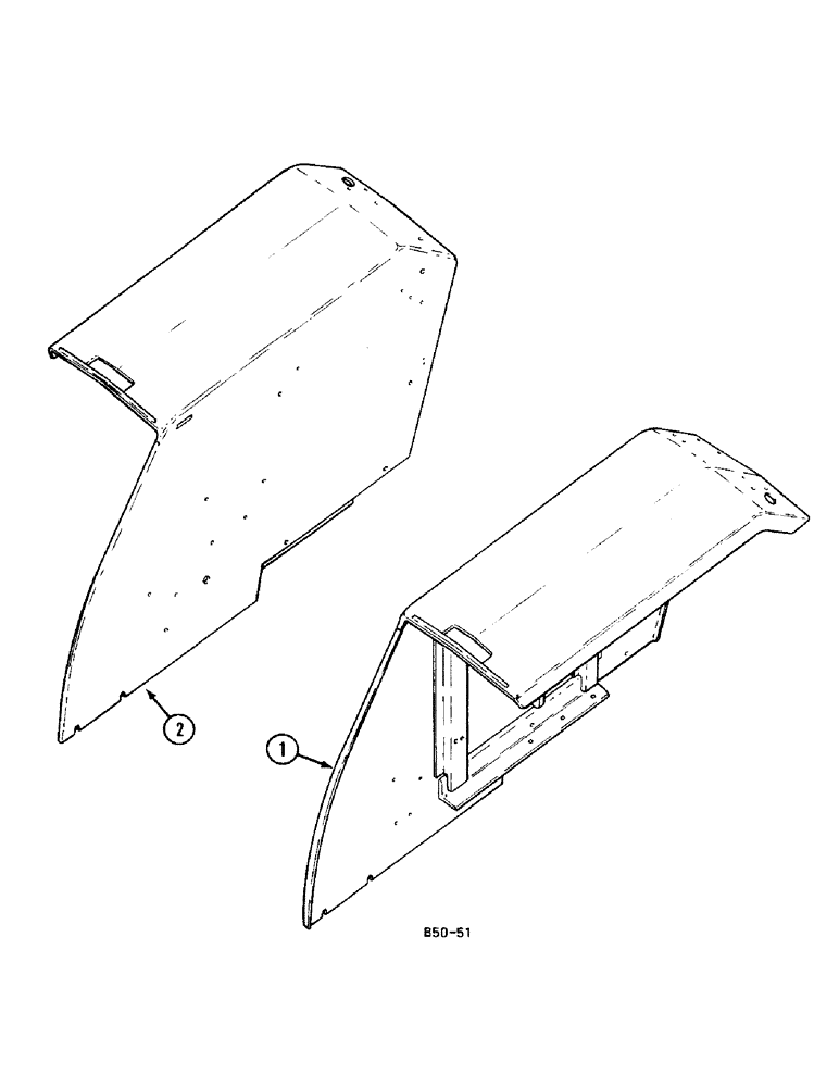 Схема запчастей Case IH 685 - (9-740) - REAR FENDERS - FLAT TOP - (09) - CHASSIS/ATTACHMENTS