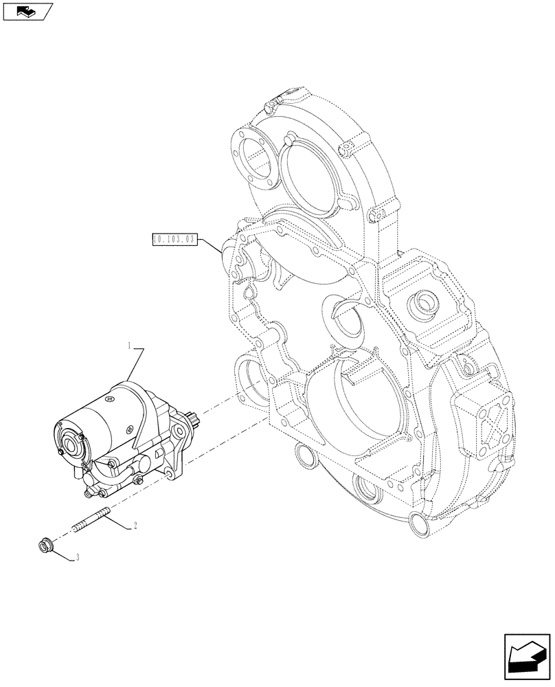 Схема запчастей Case IH F2CFE613R A021 - (55.201.01[02]) - STARTER MOTOR (504384832) (55) - ELECTRICAL SYSTEMS