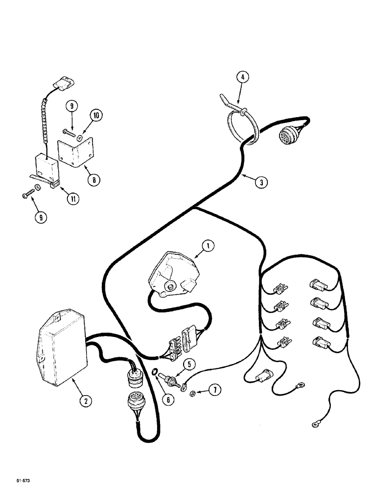 Схема запчастей Case IH 5150 - (4-06) - HARNESS - POWERSHIFT, ( - JJF1029999) (04) - ELECTRICAL SYSTEMS