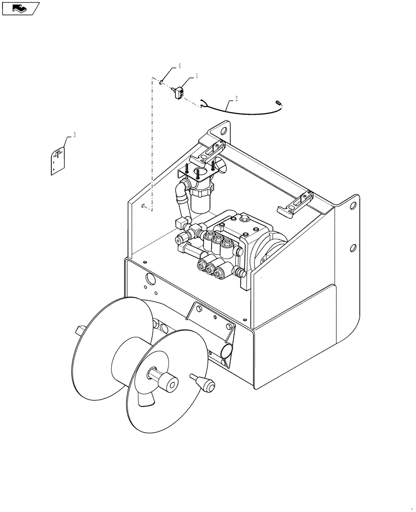 Схема запчастей Case IH 610 - (78.120.03.BC) - REMOTE WASH, ELECTRICAL GROUP (78) - SPRAYING