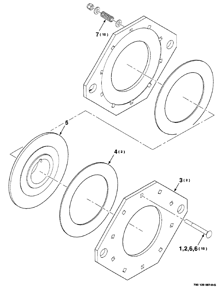 Схема запчастей Case IH 8585 - (5-08) - BRAKE ASSEMBLY (13) - FEEDER