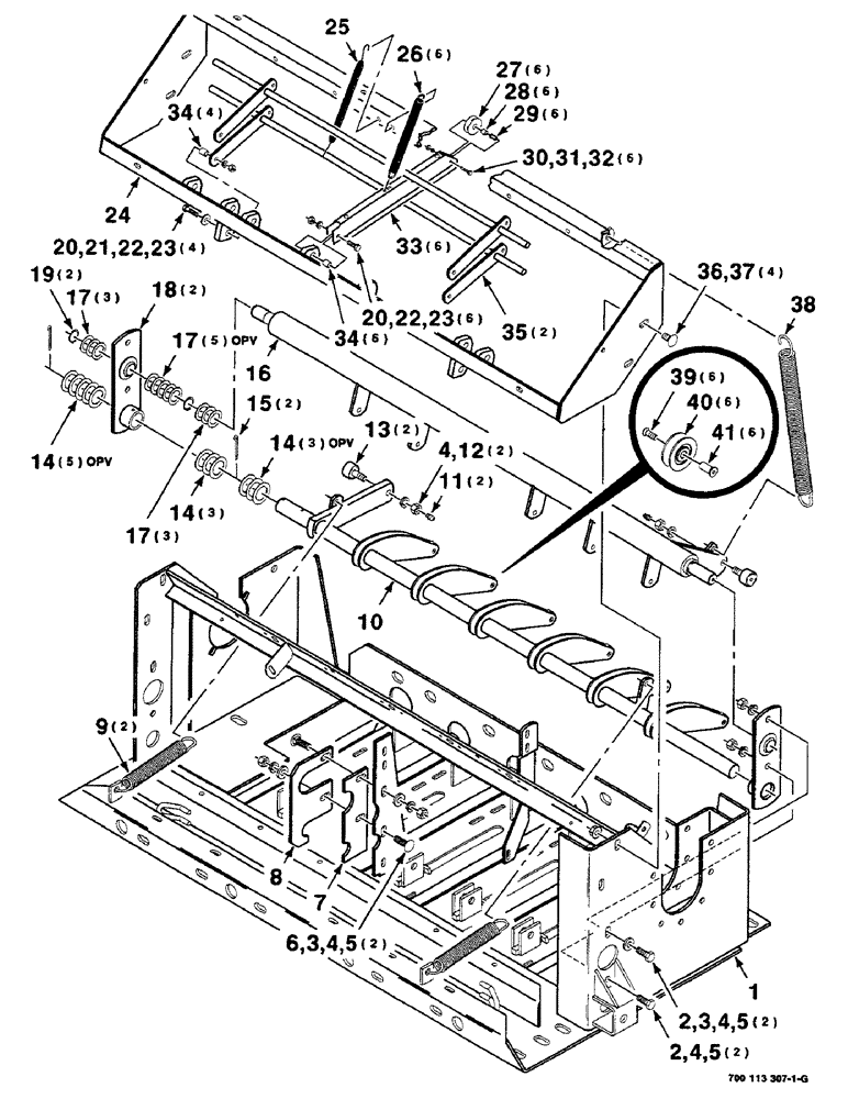 Схема запчастей Case IH 8590 - (06-06) - KNOTTER FRAME ASSEMBLY, S.N. CFH0139001 THRU CFH0139499 (14) - BALE CHAMBER
