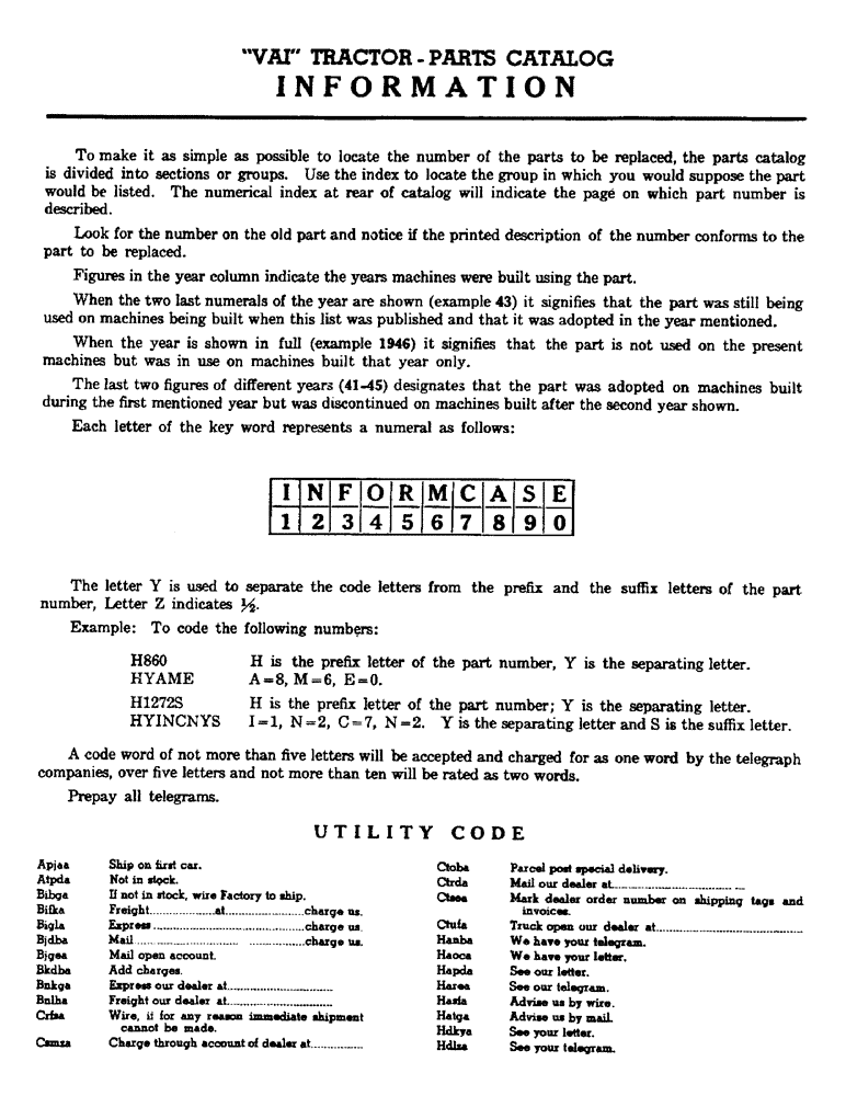 Схема запчастей Case IH VAI-SERIES - (005) - INFORMATION (00) - PICTORIAL INDEX