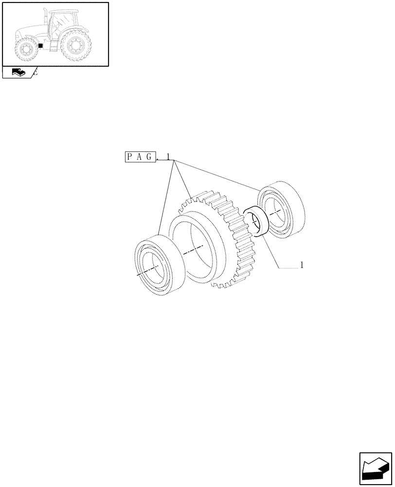Схема запчастей Case IH PUMA 115 - (1.32.8[04]) - PUMPS FOR HYDRAULIC SYSTEM AND LIFT - ADJUSTING SHIMS (03) - TRANSMISSION
