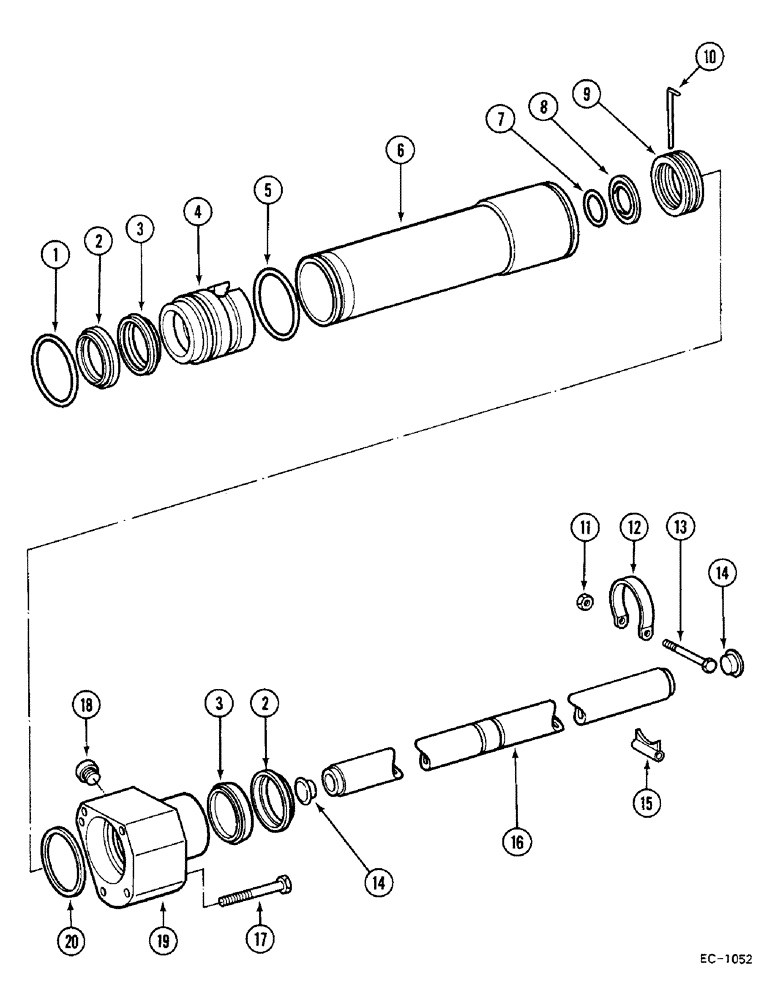 Схема запчастей Case IH 685 - (6-512) - STEERING CYLINDER - 4 WHEEL DRIVE (06) - POWER TRAIN