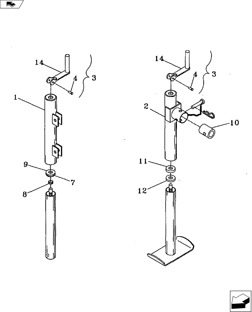 Схема запчастей Case IH 3100 - (39.110.01) - JACK ASSEMBLY (39) - FRAMES AND BALLASTING