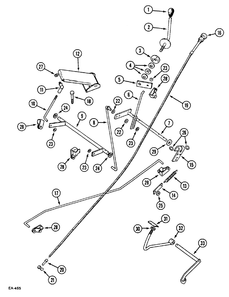 Схема запчастей Case IH 633 - (3-132) - HAND AND FOOT ACCELERATOR (03) - FUEL SYSTEM