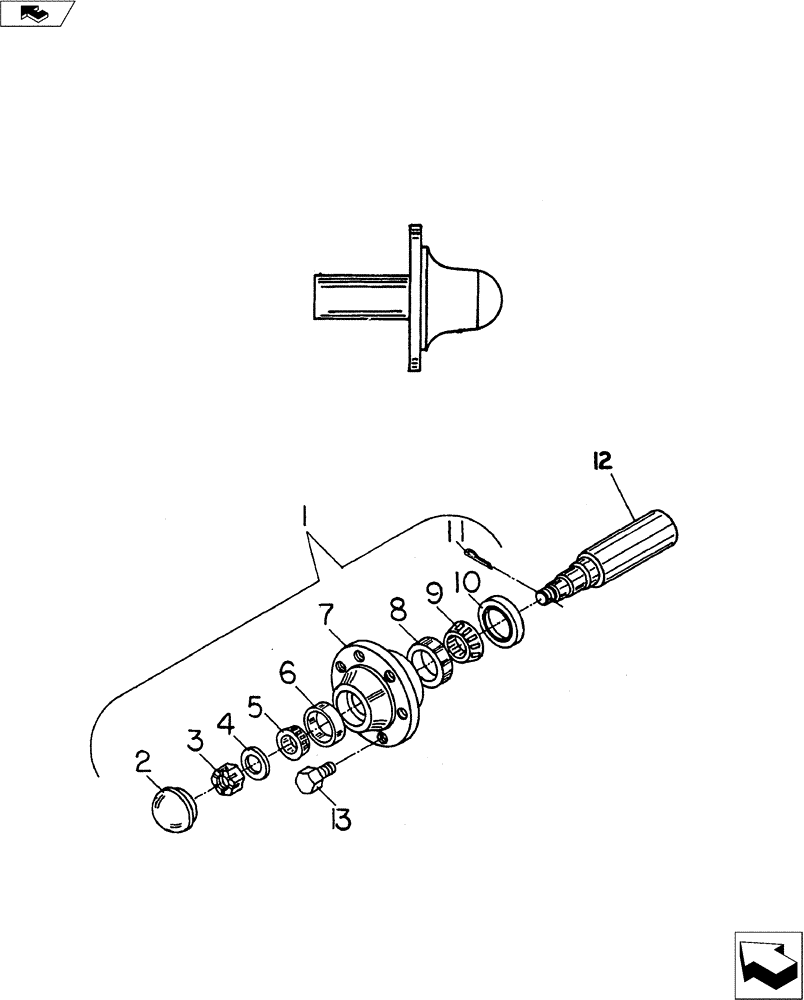 Схема запчастей Case IH CHIZZL CHAMP - (44.100.03) - Q-803 HUB & SPINDLE ASSEMBLY (44) - WHEELS