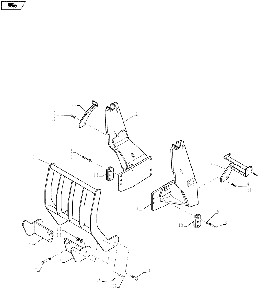 Схема запчастей Case IH L780 PRO - (39.100.290) - SUBFRAME SET (39) - FRAMES AND BALLASTING