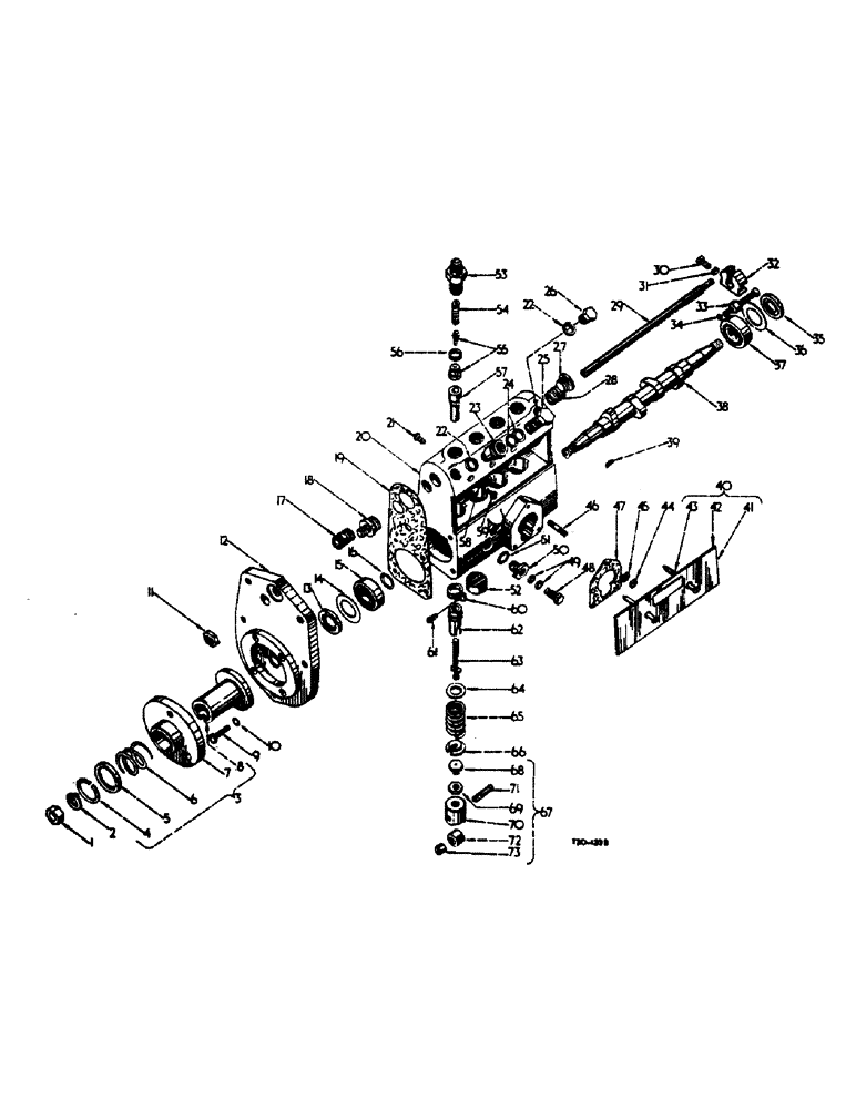 Схема запчастей Case IH B275 - (017) - DIESEL ENGINE, FUEL INJECTION PUMP, PNEUMATIC GOVERNOR, UP TO BD-144/17288A (01) - ENGINE